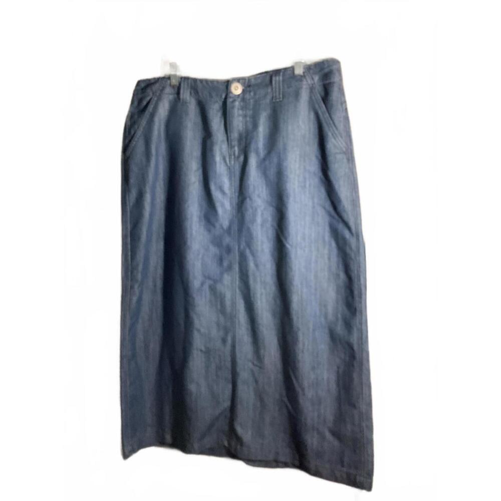 Christopher & Banks Vintage Denim Maxi Skirt for Women Size 14